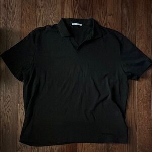 Zara Men’s Black V-Neck Polo Tshirt
